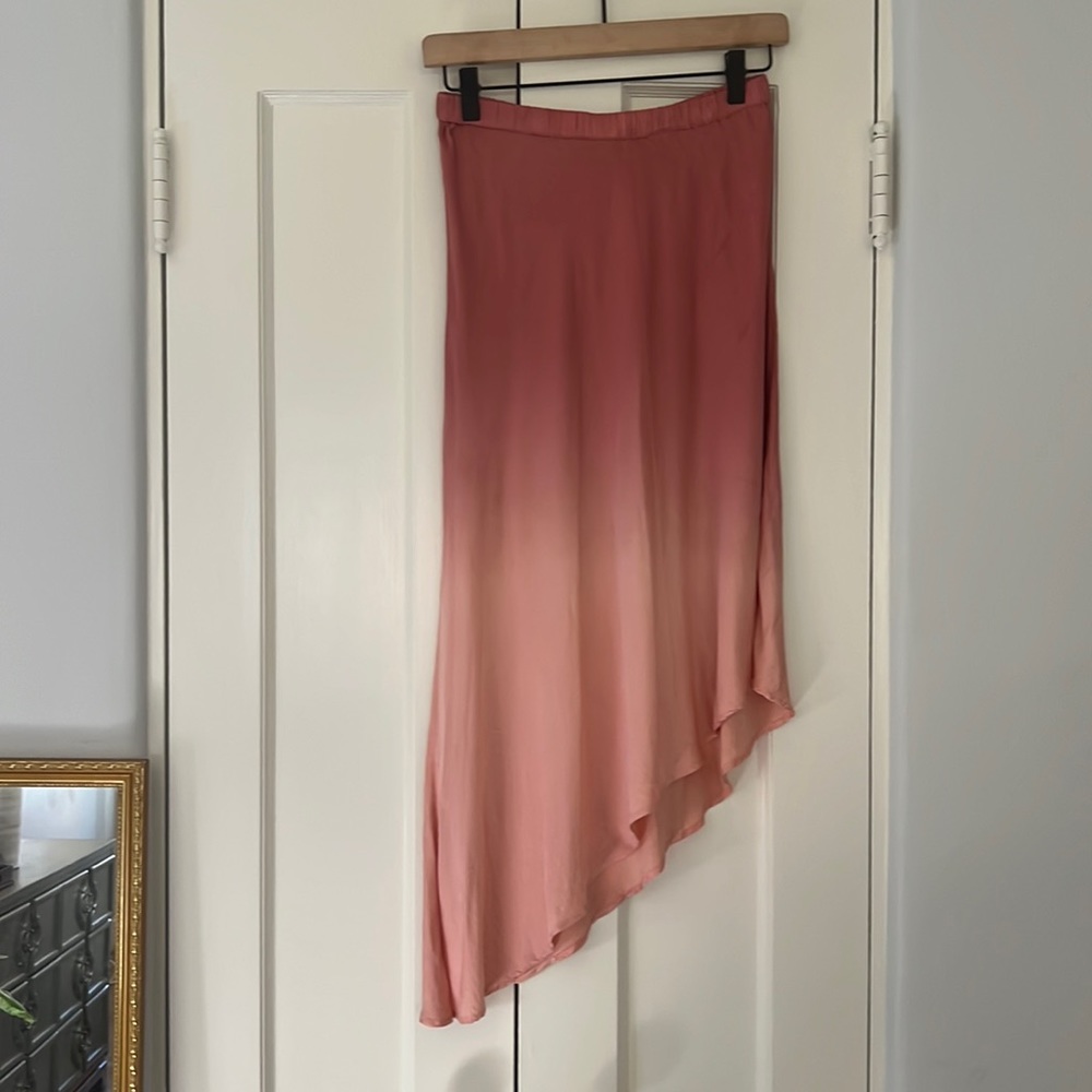 YFB Young, Fabulous & Broke Ombré satin asymmetrical skirt